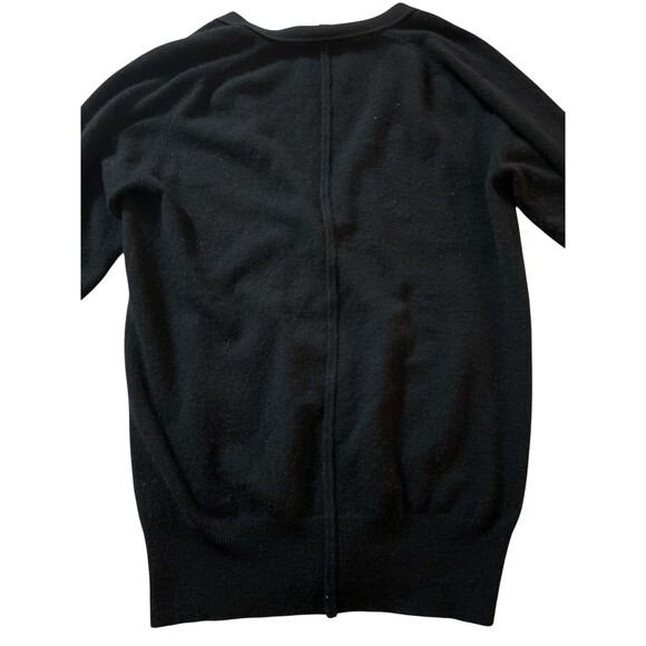 AQUA 100% Cashmere Black Cardigan Sweater‎ Women’s Size S Button Front Pockets - Picture 2 of 6
